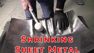 Metal Shaping for Beginners Shrinking Sheet Metal [upl. by Zakarias]