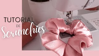 1 tutorial SCRUNCHIES  3 PASOS❤❤  super FÁCIL 🔥😎 [upl. by Trinia997]