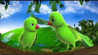 Chitti Chilakamma  Parrots 3D Animation Telugu Rhymes For children with lyrics [upl. by Yancey]