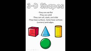 3D Shapes Introduction for Kindergarten [upl. by Lennaj407]