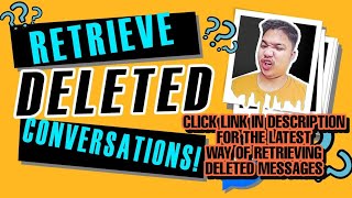 RETRIEVE DELETED CONVERSATIONS ON MESSENGER  EASY TUTORIAL [upl. by Lilllie]