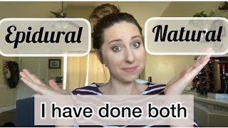 Epidural vs Natural Birth  Pros and Cons of both  My experience  Birth story [upl. by Sergius]