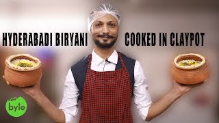 Authentic Hyderabadi Dum Biryani Cooked in Clay Pot  Mutton Biryani  Chicken Biryani [upl. by Gannie822]