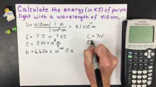 Energy from Wavelength Electromagnetic Radiation Calculation [upl. by Eadwine]