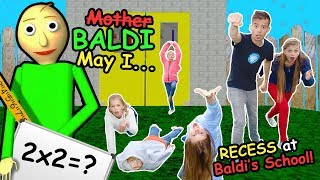 Mother May I Recess At Baldis Basics In Education and Learning School In REAL LIFE Tannerites GAME [upl. by Alveta641]