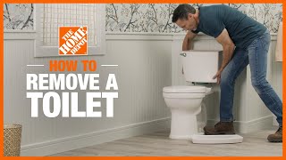 How to Remove a Toilet  Toilet Repair  The Home Depot [upl. by Averill]