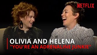 The Olivia and Helena Interview  The Crown S3 [upl. by Aruasor]