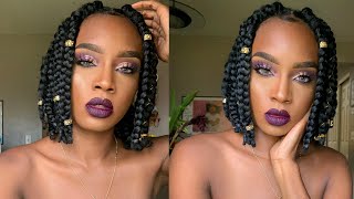 I TRIED RUBBER BAND BOX BRAIDS  NATURAL HAIR SERIES EP1 [upl. by Nuahsal36]