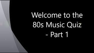 80s Music Quiz  Name That Tune  Party Game part 1 [upl. by Ielhsa]