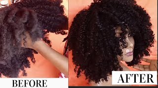 HOW TO WASH DRY amp MATTED CURLY SYNTHETIC WIG [upl. by Indnahc368]