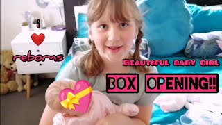 REBORN BABY GIRL BOX OPENING from Aliyahs Reborn World [upl. by Newg]