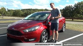 Review 2016 Ford Focus SE 10L EcoBoost [upl. by Kalagher]