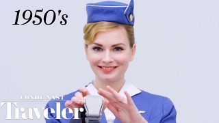 100 Years of Flight Attendant Uniforms  Condé Nast Traveler [upl. by Edmund]