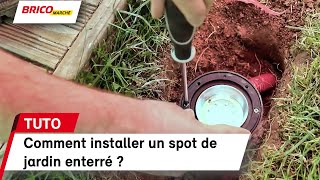 Comment installer un spot de jardin enterré   Bricomarché [upl. by Anitsihc]