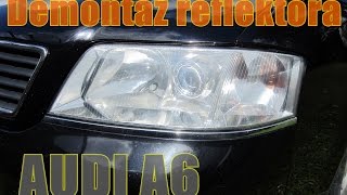 Demontaż reflektora Audi A6 C5  Mój Garaż [upl. by Westerfield]