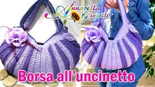 Tutorial borsa alluncinetto  How to crochet a bag [upl. by Niwde]