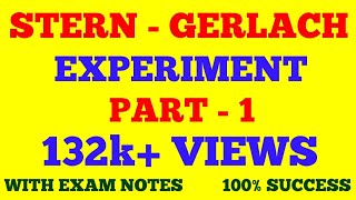 STERN  GERLACH EXPERIMENT  PART  1  WITH EXAM NOTES [upl. by Hola370]