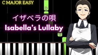 約束のネバーランド The Promised Neverland OST  イザベラの唄 Isabella’s Lullaby  EASY C MAJOR Piano Tutorial [upl. by Kaliope]