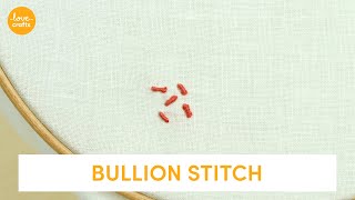 Bullion Stitch  Embroidery stitches [upl. by Adnoel302]