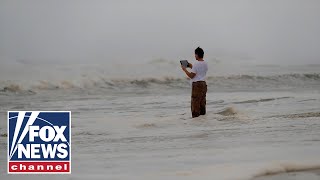 Hurricane Michaels rain winds pound Panama City Beach [upl. by Macmillan]