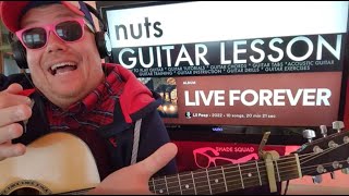 How To Play nuts  Lil Peep Guitar Tutorial Beginner Lesson [upl. by Tedra]