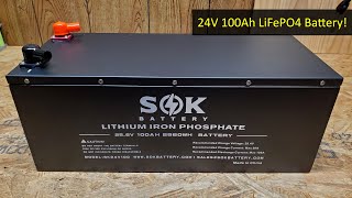 SOK 24V 100Ah LiFePO4 Battery Review 10Year Warranty [upl. by Charil]