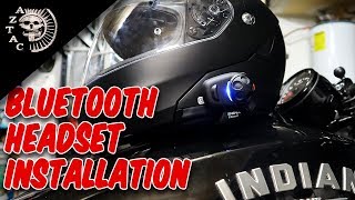 How To Install Bluetooth Headset on Any Motorcycle Helmet  Sena SMH5 Headset on Modular Helmet [upl. by Ainnos792]