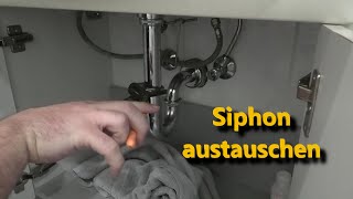 Ablauf und Siphon am Waschbecken tauschen [upl. by Elledoj]