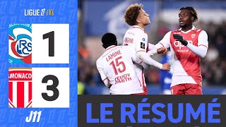 RC Strasbourg Alsace  AS Monaco  13  Le Résumé  Ligue 1 202425 [upl. by Enymsaj]