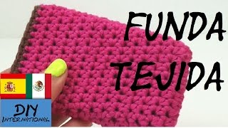 FUNDA PARA CELULAR TEJIDA  FACIL DE HACER  TUTORIAL DIY [upl. by Riplex]