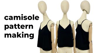 CAMISOLE PATTERNMAKING TUTORIAL  CAMI TOP PATTERN  LA MODÉLISTE [upl. by Haidabej]