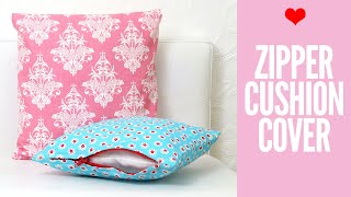 Zippered Cushion Covers for Beginners  Easy Tutorial [upl. by Ylrebmek855]