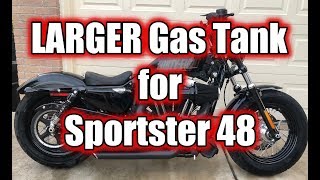 Sportster 48 Gas Tank upgrade [upl. by Lleynod]