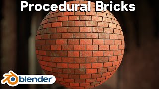 Procedural Brick Material Blender Tutorial [upl. by Enelrahc]