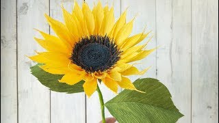 Como hacer flores de papel Girasoles Super faciles y rapidas  DIY Manualidades 22 [upl. by Aierbma]