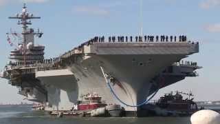 USS George HW Bush CVN 77 homecoming from Norfolk Va Part 1 [upl. by Adnert529]