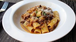 Pasta alla Genovese  Rigatoni with GenoveseStyle Meat Sauce [upl. by Ayak115]