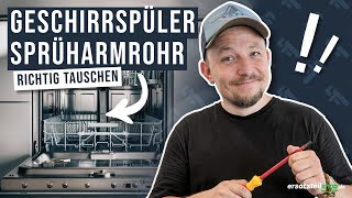 Sprüharmrohr Geschirrspüler tauschen  so geht es [upl. by Neerol]