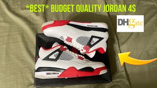 DHGATE Jordan 4 “Fire Red” Review 2024 [upl. by Kisor]