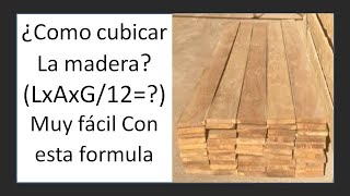 como cubicar la madera [upl. by Livesay]