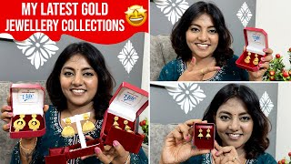 My Latest Gold Earrings Collections  My Gold Jewellery Collections Part 4  Karthikha Channel Jewel [upl. by Rehtul]