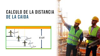 CALCULO DE LA DISTANCIA DE LA CAIDA  Calculating Fall Distance OSHA Fall Protection  in Spanish [upl. by Anaicilef]