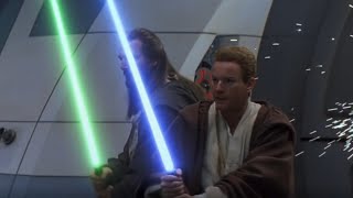 Maul and Qui Gons Death  Star Wars The Phantom Menace 1999 [upl. by Patten]