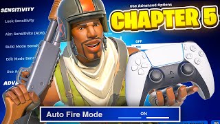 NEW Auto Fire Setting In Fortnite  Best Controller Settings Tutorial Chapter 5 [upl. by Amathiste]