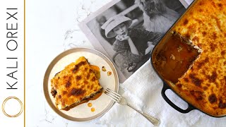 Sofia’s Moussaka  Greek Layered Bake with Beef Vegetables and Béchamel [upl. by Sternlight]