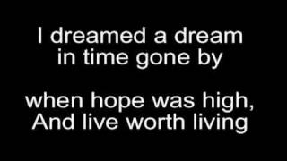 Susan boyleI Dreamed a Dream Lyrics [upl. by Steen]