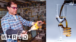 Scientific Glass Blower Makes Beer Glasses  WIRED [upl. by Lubow]