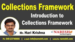 Introduction to Collections Framework  Core Java Tutorial  Mr Hari Krishna [upl. by Trudie]