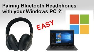 Pairing Bluetooth headphones to a Windows 10 Laptop or PC How to 👍 [upl. by Naened]