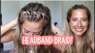 HOW TO EASY TWISTED HEADBAND BRAID  SHORT MEDIUM amp LONG HAIRSTYLE [upl. by Devitt]